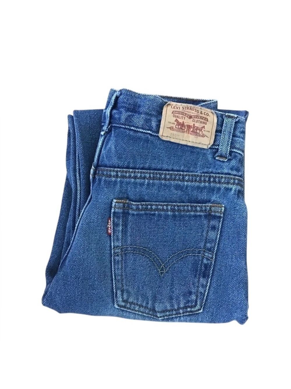 Levis 550 jeans Kids relaxed fit size 8 INFANT unisex 100% cotton blue denim